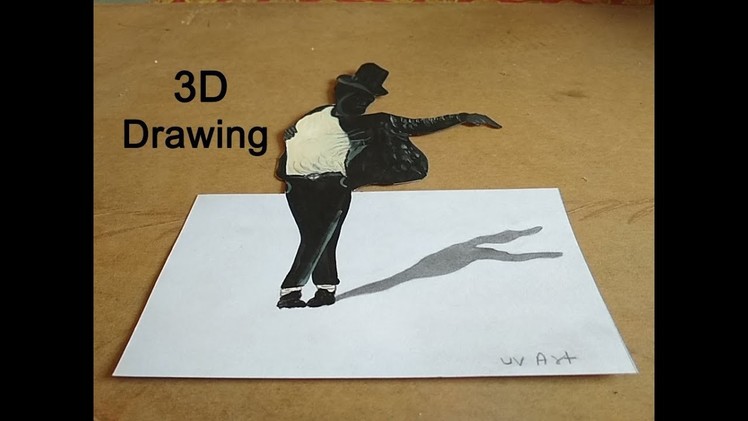 3D Drawing Michael Jackson !! Beginners or kids Drawing step by step