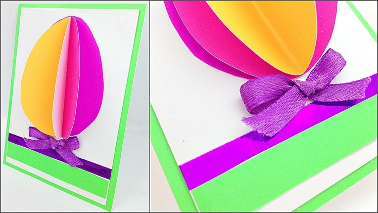 3D Easter Egg Greeting cards to make ideas Step by Step DIY. easter paper crafts for kids