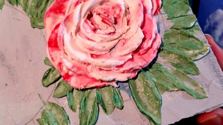 3d flower painting video.pink roses art video.wall art