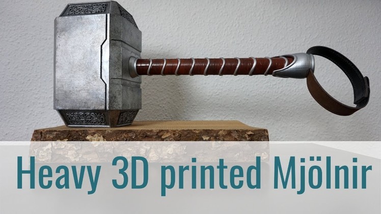5.5 kg Thors Hammer (Mjölnir) filled with concrete!. 3D printed