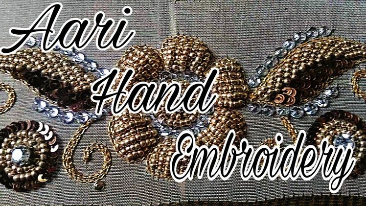 Aari embroidery | flowers work | Hand embroidery | beads Embroidery