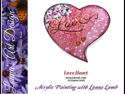Acrylic Painting Tutorial Love Heart