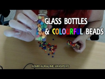 ASMR | GLASS BOTTLE AND BEADS (TEST VIDEO) - WHISPERING