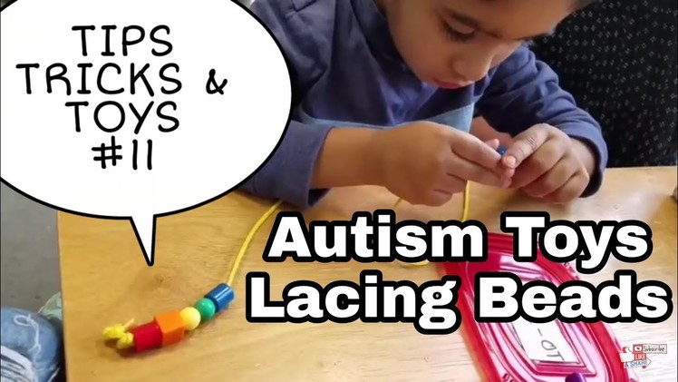 AUTISM Lacing Beads Pinch Grip Toys - Tips Tricks Toys #11 Pencil Grasp Hand Eye Coordination Fine
