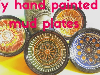 Diy Hand Painted Mud Plate | Home Decoration | Fevicryl, Acrylic Colours
