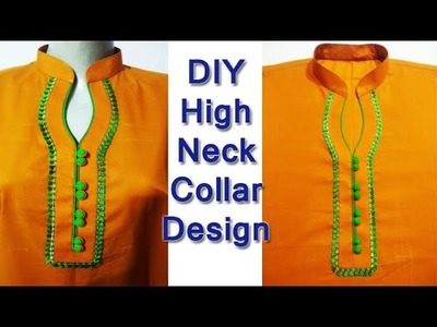 DIY High neck collar neck design cutting and stitching with Shree Boutique