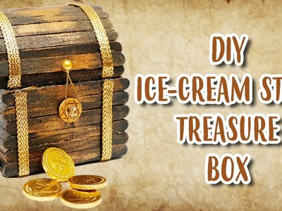 DIY ICE-CREAM STICKS TREASURE BOX | JEWELLERY BOX FROM ICE-CREAM STICKS | Crafty Zilla