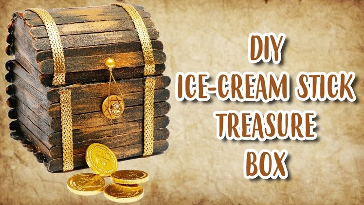 DIY ICE-CREAM STICKS TREASURE BOX | JEWELLERY BOX FROM ICE-CREAM STICKS | Crafty Zilla
