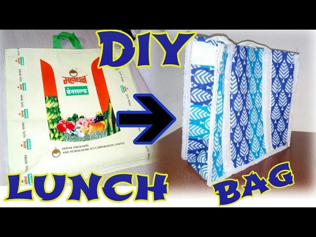 DIY lunch bag make at HOME in Waste material