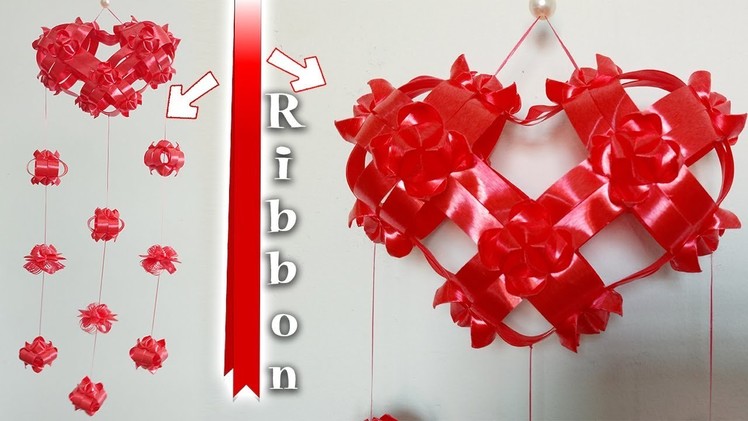 Diy room decor wall hanging | How to make heart-shaped lanterns from ribbon wire