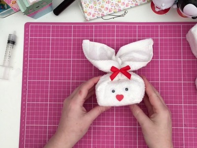 Easter DIY: washcloth bunnies!