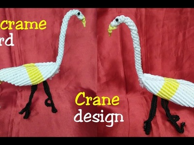 Easy Macrame BIRD.  Crane.Animal Making tutorial step by step