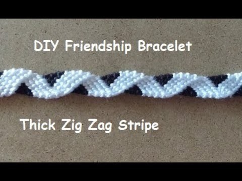 Friendship Bracelet: Thick Zig Zag Pattern Tutorial