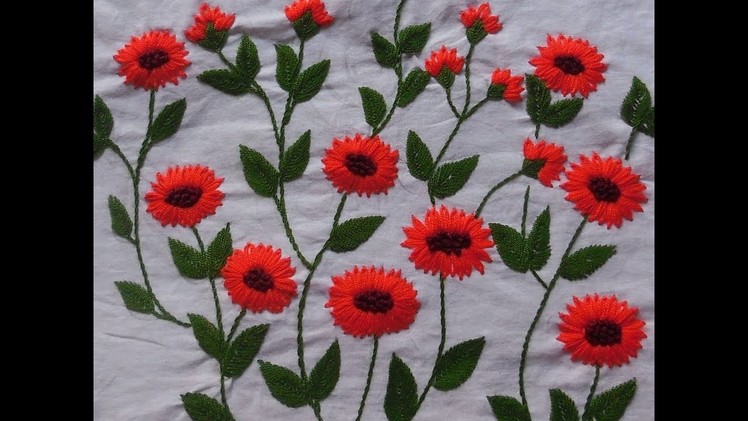 Hand Embroidery : Beautiful Flower Stitch Tutorial | 13 March 2018