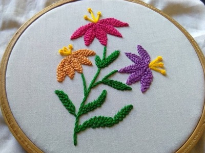 Hand Embroidery - Close Fly Stitch For Beginners