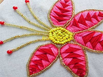 Hand embroidery Kurti Neck. Dress design. Blouse Neck design tutorial|pearl embroidery designs