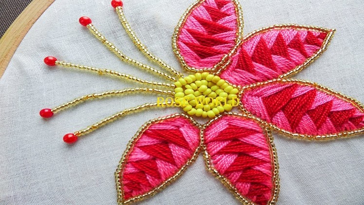 Hand embroidery Kurti Neck. Dress design. Blouse Neck design tutorial|pearl embroidery designs