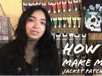 How I make jacket patches hand painted and hand made acrylic painting
