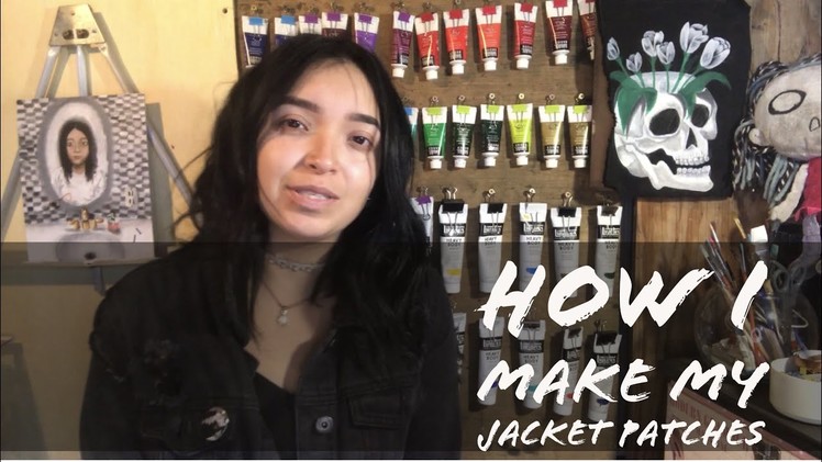 How I make jacket patches hand painted and hand made acrylic painting