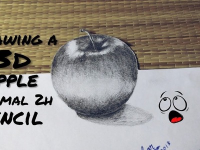 How to draw a 3d apple in paper by normal pencil very easy | apple | shading |2b| mix entertainer