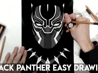 How to draw Black Panther. Easy step by step Drawing tutorial