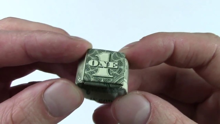 How to Make an Origami Dollar Ring (Moneygami). Unique Ring of 1 Dollar