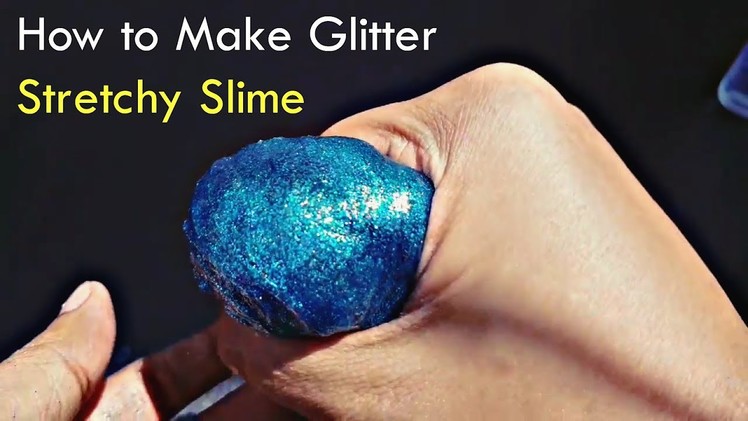 How to make Glitter Stretchy Slime With Fevigum, Baking Soda, Contact Lens Solution no BOREX!(WHN)