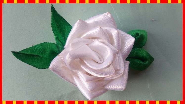 Kanzashi #kanzashi Flower tutorial | White Kanzashi #Ribbon Flowers