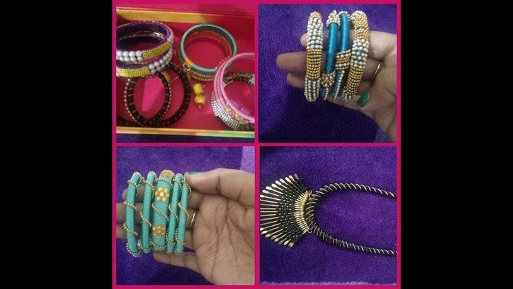 My part 2 silk thread  jewelry collection.diy.telugu