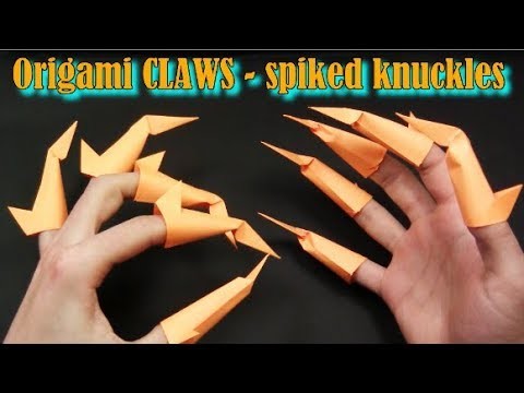 Origami CLAWS Tiger The MOST EASY Origami of Stickers ✦ IN ENGLISH✦ - Yakomoga Origami tutorial