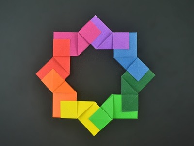 Origami: Decoration Ring. Mandala - Instructions in English (BR)