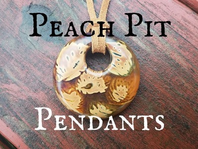 Peach Pit Pendants!  Off Center Woodturning a Resin Hybrid!  Handmade by Wake 'N Make!