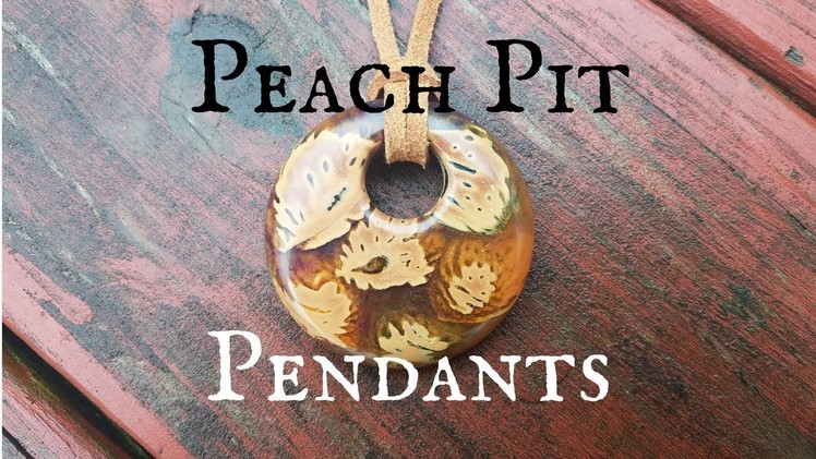 Peach Pit Pendants!  Off Center Woodturning a Resin Hybrid!  Handmade by Wake 'N Make!
