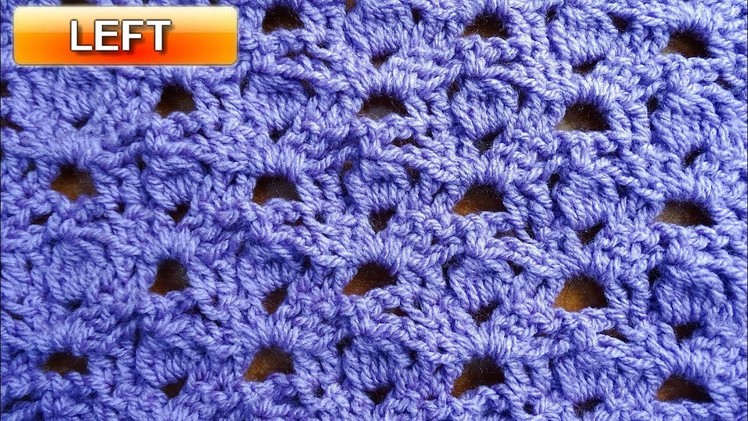 Sneaky Clusters Crochet Stitch   Left Handed Crochet Tutorial