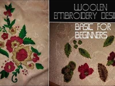 Stylish embroidery Design. Basic Embroidery stitches For Beginners step by step tutorial