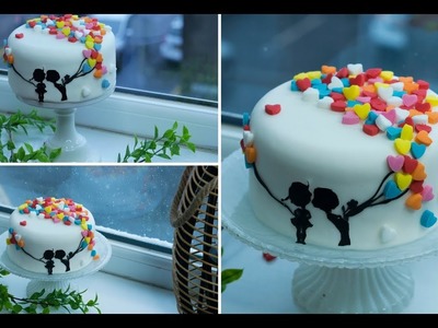 Wedding anniversary cake decorating for beginner|Romantic personalised wedding cake topper tutorial
