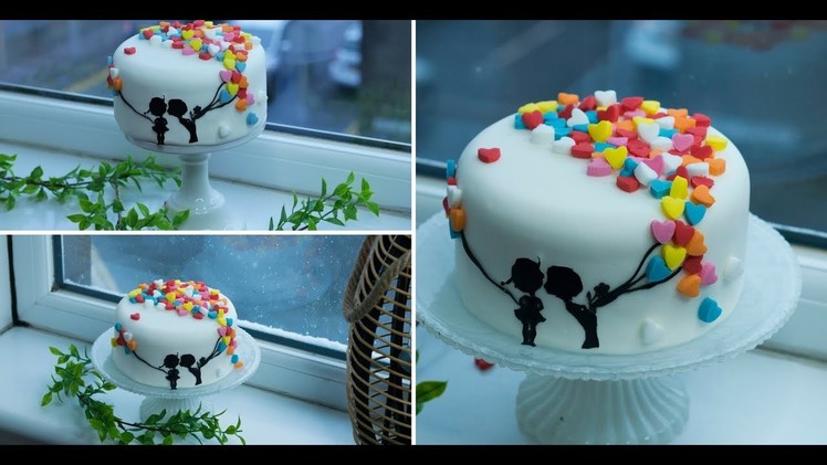 Wedding anniversary cake decorating for beginner|Romantic personalised wedding cake topper tutorial