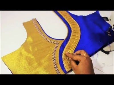Wedding Silk Saree Designer Blouse Cutting & Stitching (DIY)