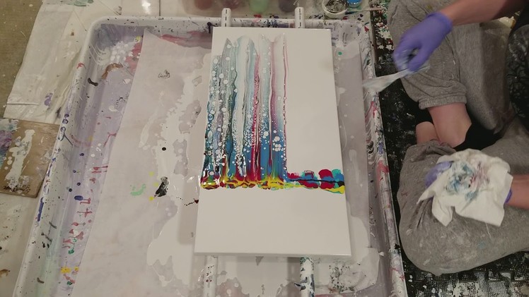 (251) Swiping on a 12x24 inch canvas