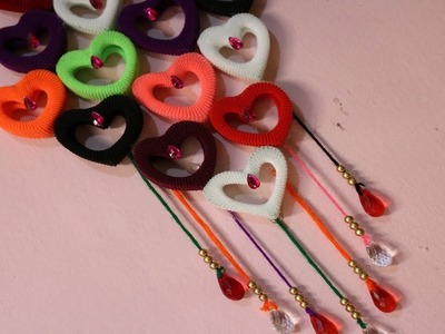 Amazing! Reuse ideas from hair rubber bands | Best out of waste - Wall Hanging using waste materials