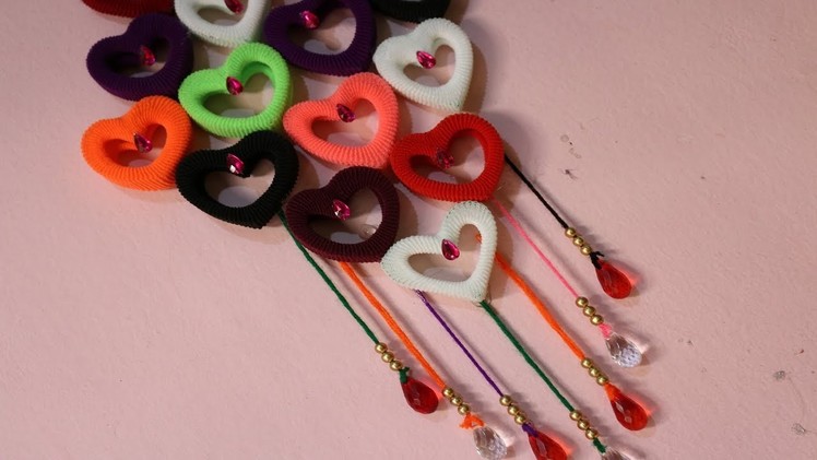 Amazing! Reuse ideas from hair rubber bands | Best out of waste - Wall Hanging using waste materials