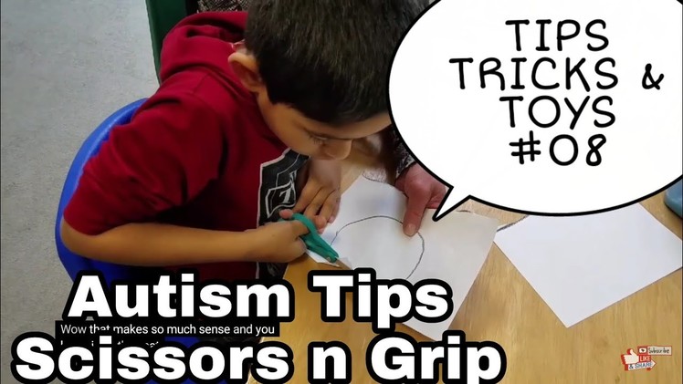 AUTISM Scissors and Focus Skills - Tips Tricks Toys #08 Pre-k to Kindergarten Transition Fine Motor