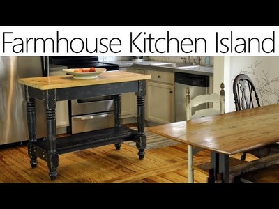 Beautiful DIY Farmhouse Kitchen Island for only $25