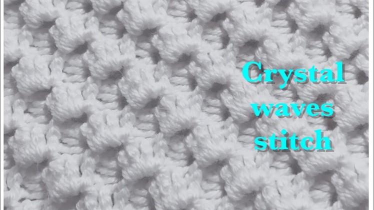 Crystal Waves Crochet Stitch *SLOW VERSION* for fast and easy crochet baby blankets#89