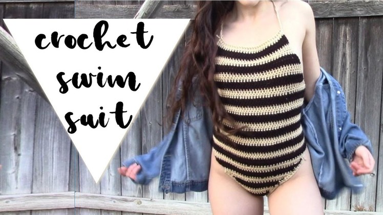 DIY Crochet One Piece Swimsuit. Crochet Swimwear