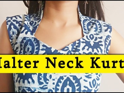 DIY Halter Neck Kurti Sewing (Step by Step) In Easy Way