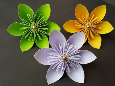 DIY: How to Make Kusudama Paper Flower!!! Easy Origami Kusudama Flower For Bigginers!!!