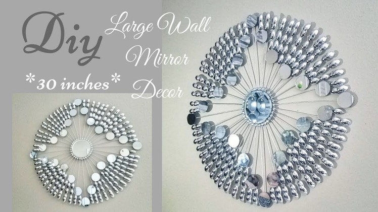 Diy Large Decorative Wall Mirror Decor (30 inches)| Quick and Easy!