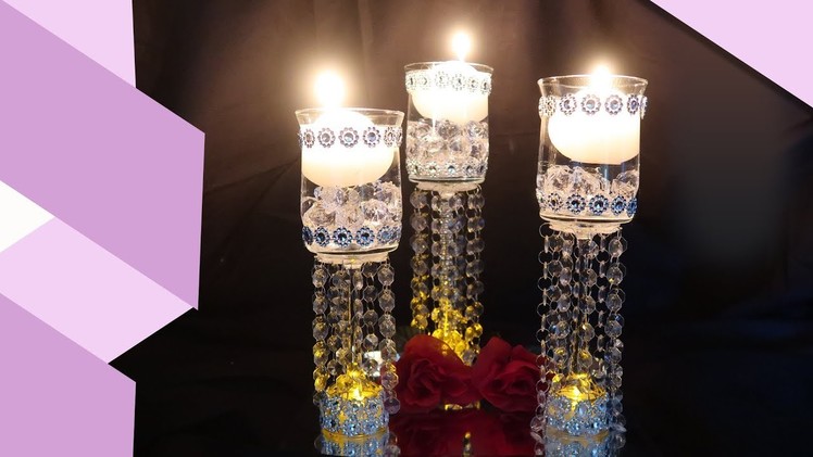 DIY Romantic Chandelier Candle Holder Trio