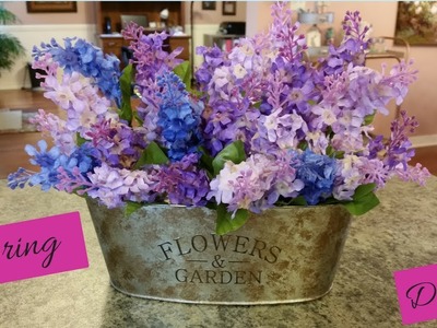 Dollar Tree Spring Floral Arrangement And Container DIY Easy
